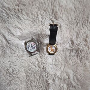 Vintage Disney Simba Watch Modern Ariel Watch Face Silver Tone Gold Tone Charact